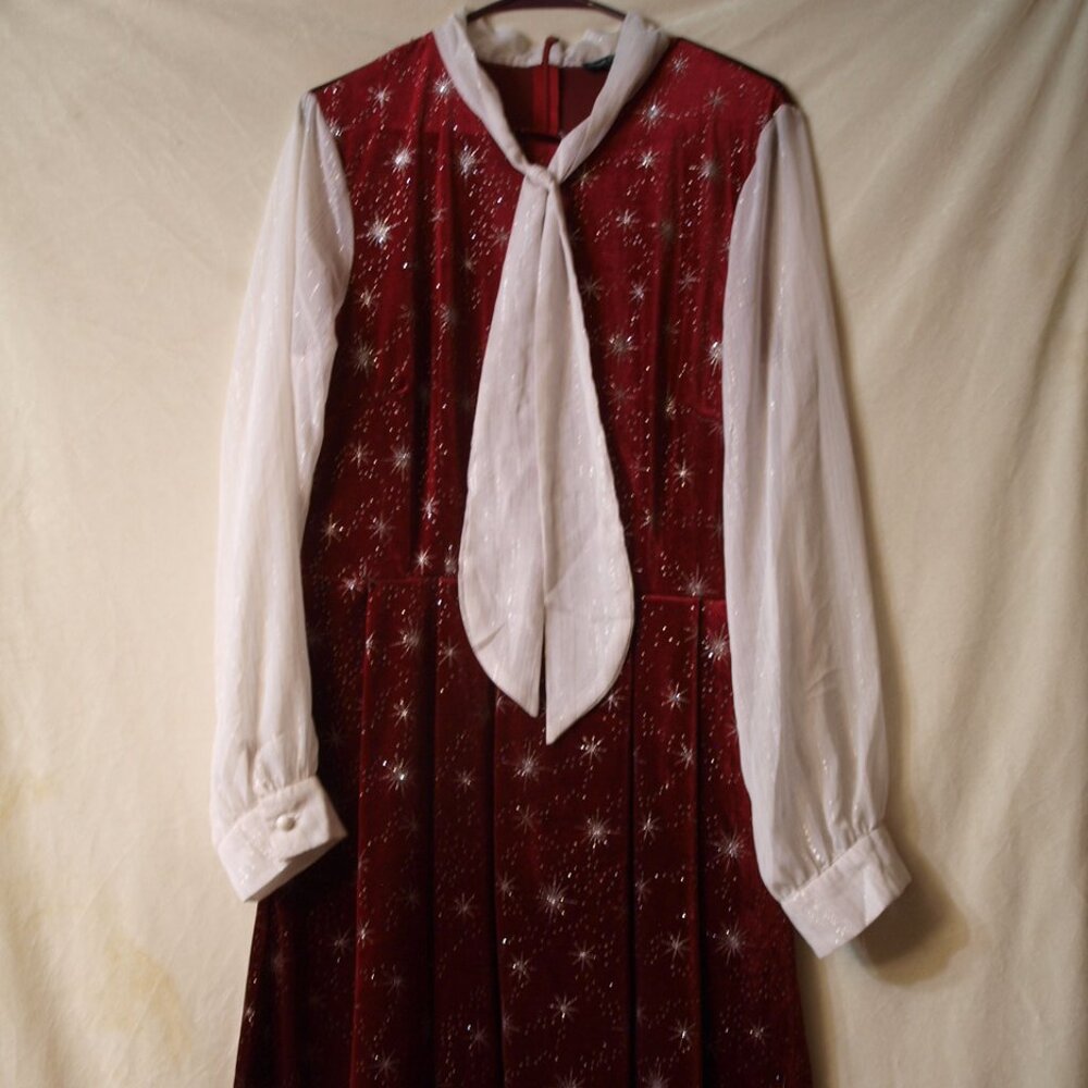 Burgandy Velvet DRESS Size XL By Smak Parlor Used for Photo Shoot